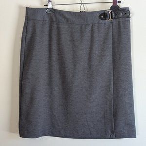 Knee-Length Grey Skirt